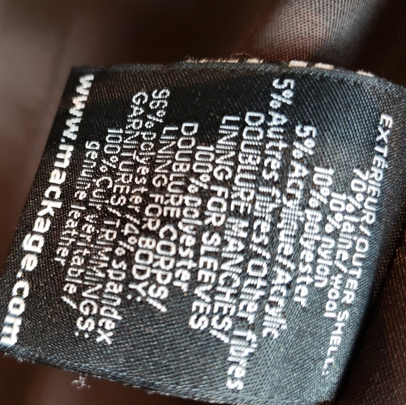 Women's Mackage wool blend Coat - Picture 8 of 8